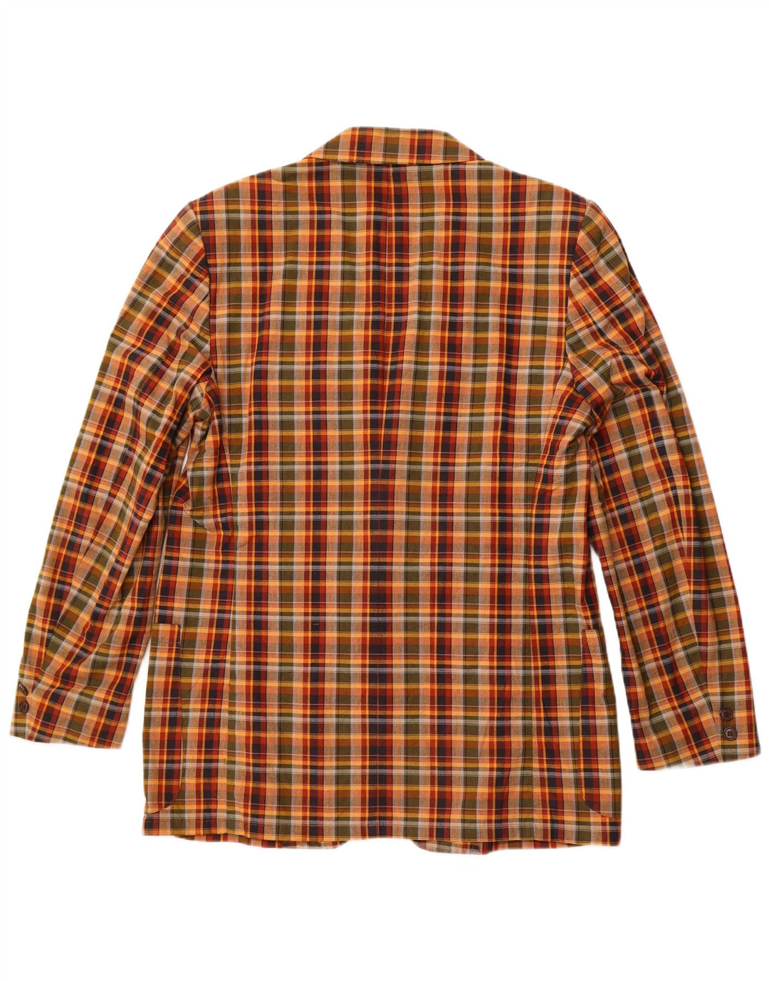 VINTAGE Mens 2 Button Blazer Jacket IT 54 2XL Multicoloured Check Cotton