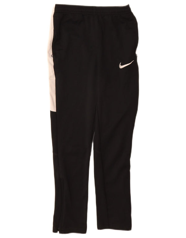 NIKE Boys Tracksuit Trousers 10-11 Years Medium Black Colourblock