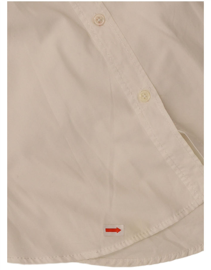 BENETTON Womens Oversized Shirt UK 6 XS White Cotton