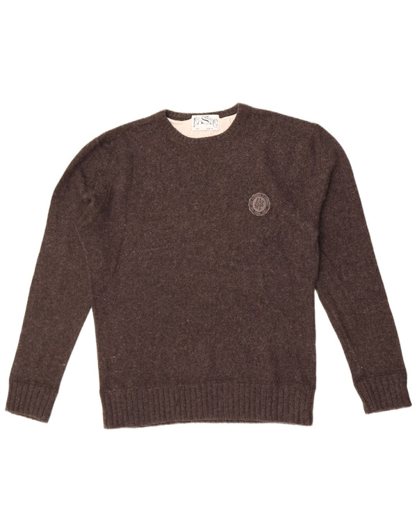 Levi's Womens Crew Neck Jumper Sweater UK 14 Medium Grey Cotton