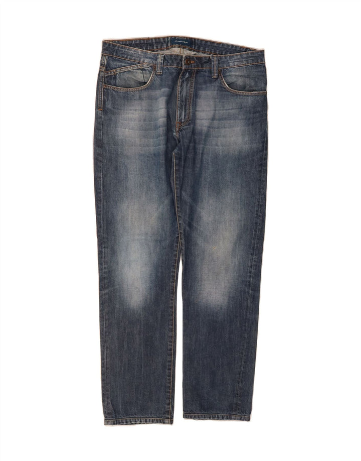 MASSIMO DUTTI Mens Straight Jeans EU 44 Large W34 L29 Blue Vintage Massimo Dutti and Second-Hand Massimo Dutti from Messina Hembry 