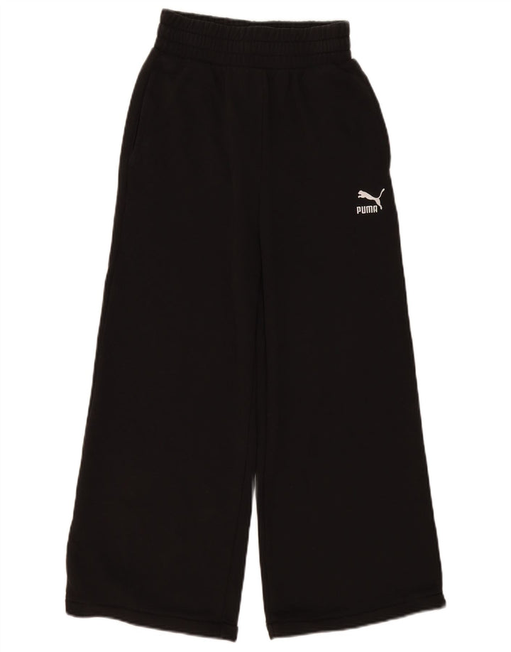 Puma Womens Wide Leg Tracksuit Trousers 2XS W22 L23 Black Cotton