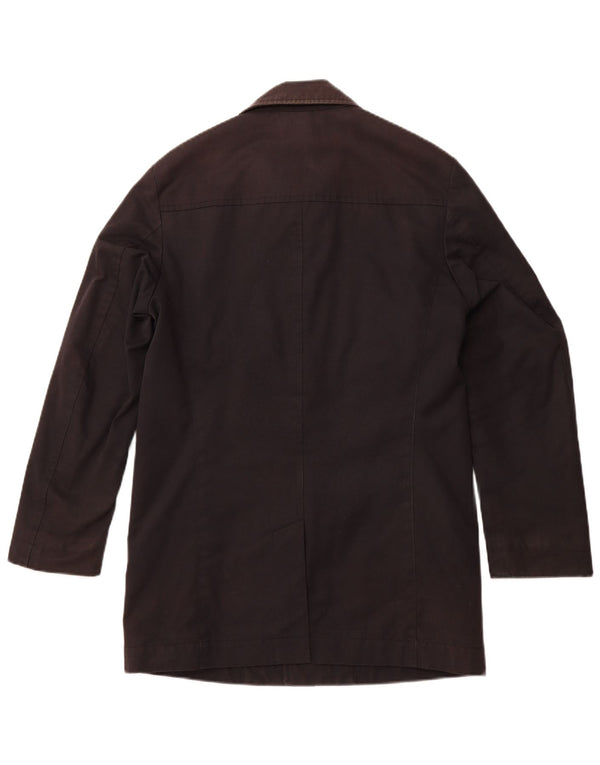 HUGO BOSS Mens Windbreaker Coat IT 48 Medium Black Polyester