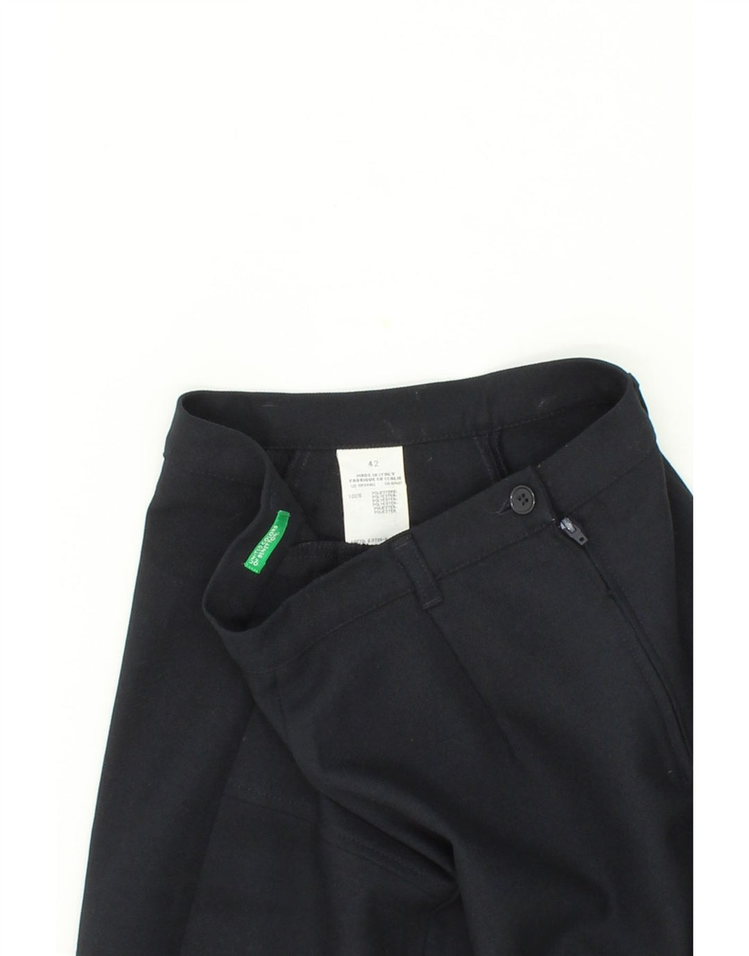 BENETTON Womens A-Line Skirt IT 42 Medium W30 Navy Blue Polyester Vintage Benetton and Second-Hand Benetton from Messina Hembry 