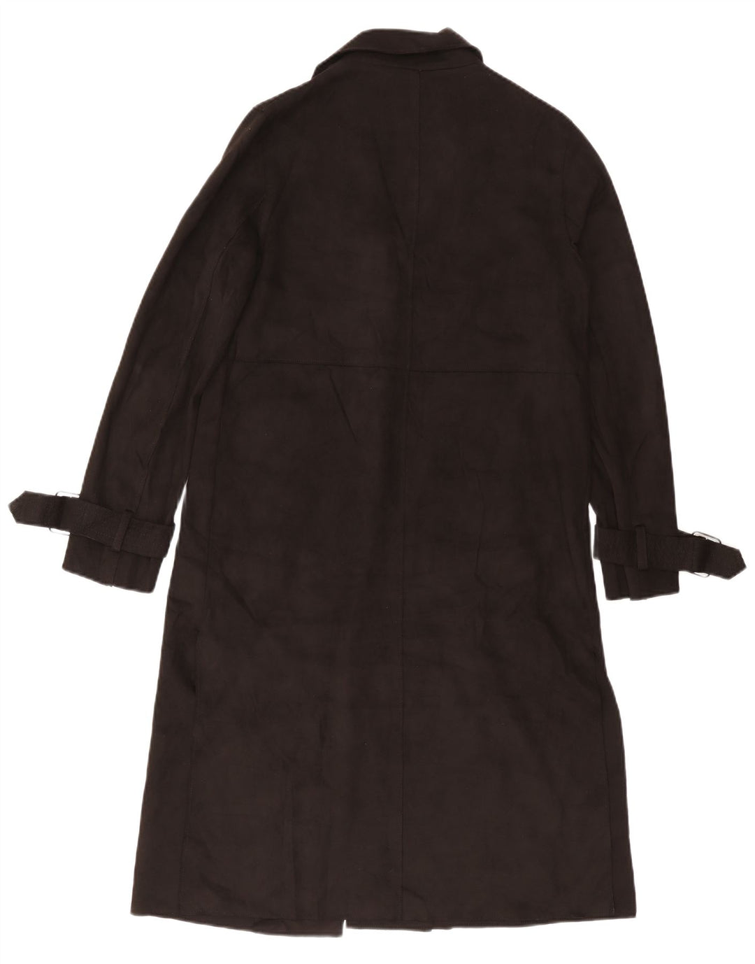 Zara Womens Basic Overcoat UK 12 Medium Black Polyester