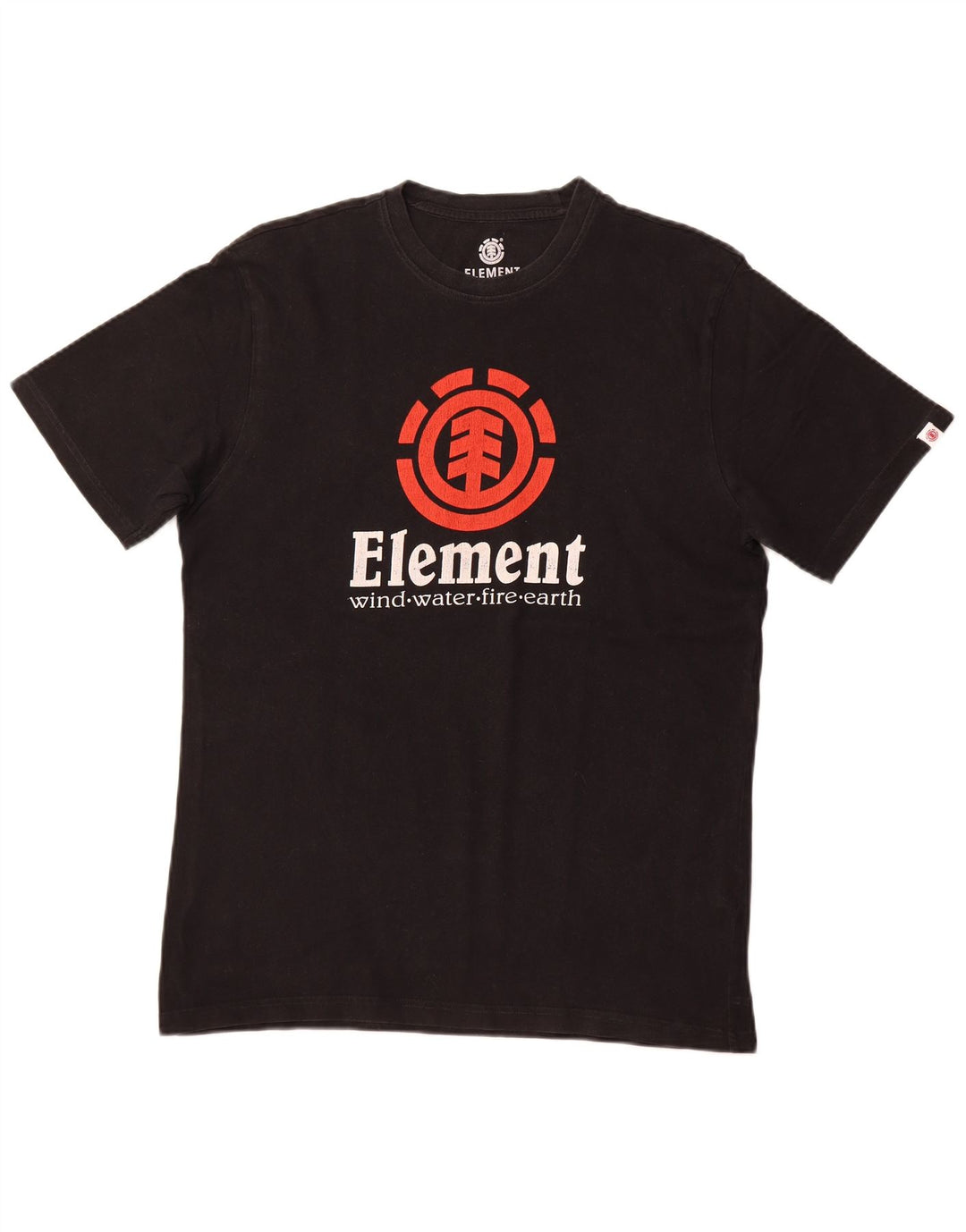 ELEMENT Mens Regular Fit Graphic T-Shirt Top Large Black Cotton