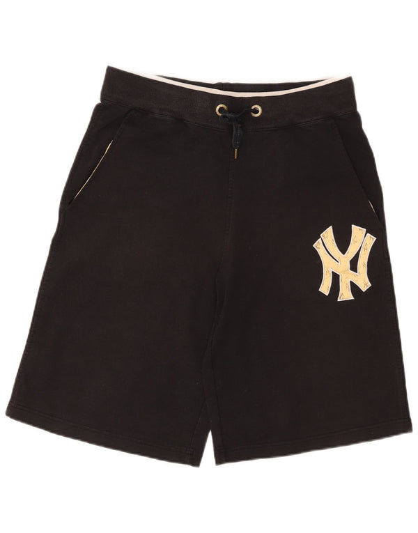 Majestic Mens New York Yankees Graphic Sport Shorts Small Black Cotton