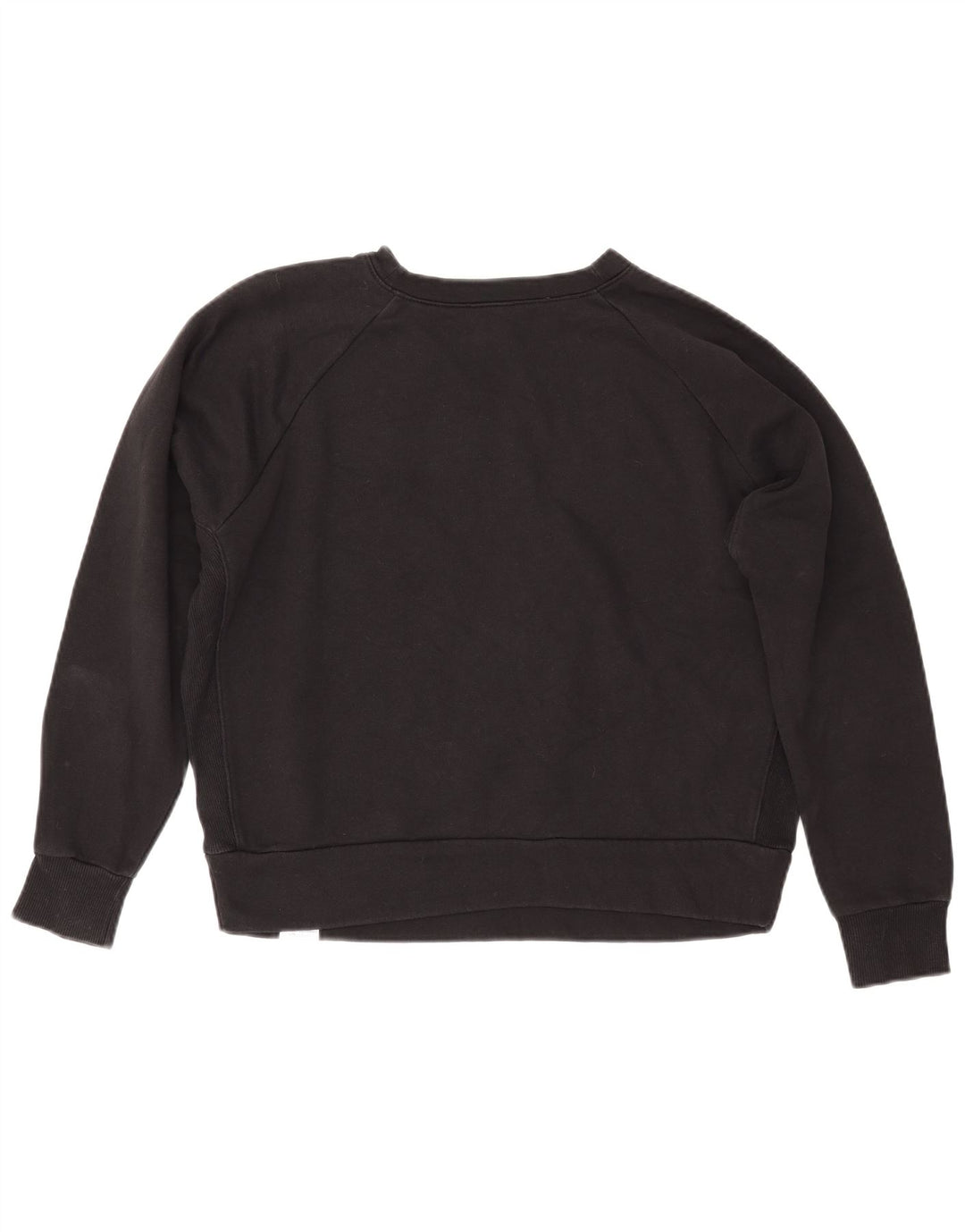 REEBOK Womens Graphic Sweatshirt Jumper UK 14 Medium Black Cotton