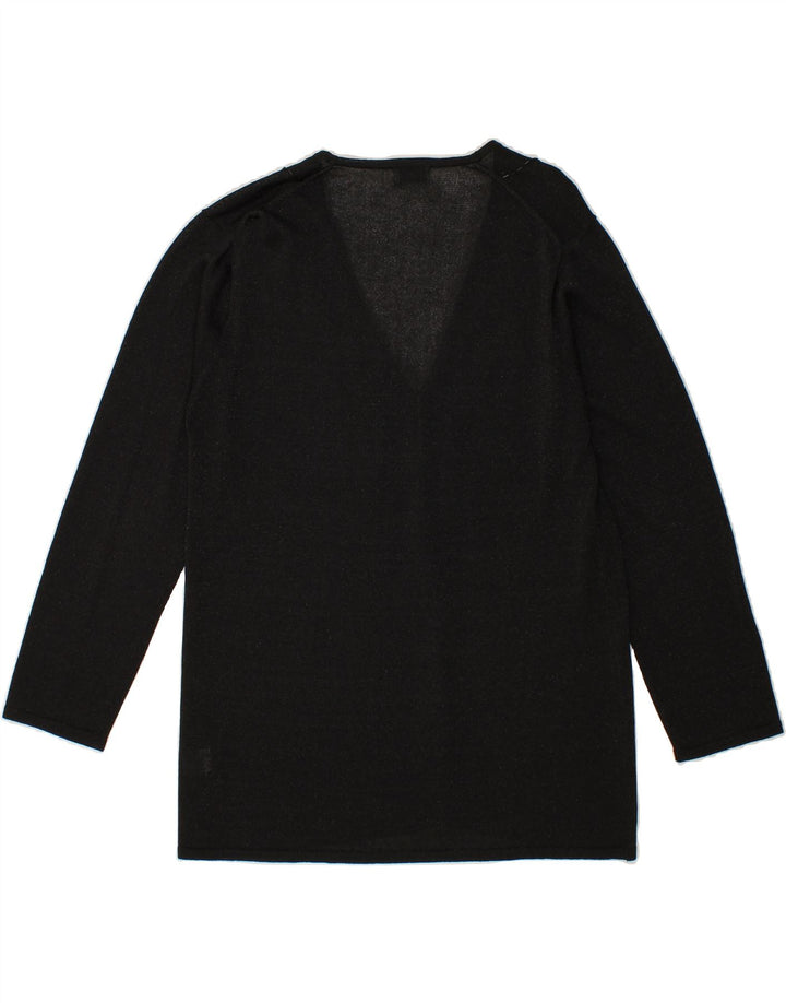 BADER Womens Cardigan Sweater UK 10 Small Black Viscose Vintage Bader and Second-Hand Bader from Messina Hembry 
