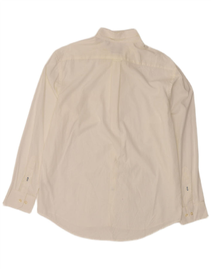 IZOD Mens Shirt Large White Cotton