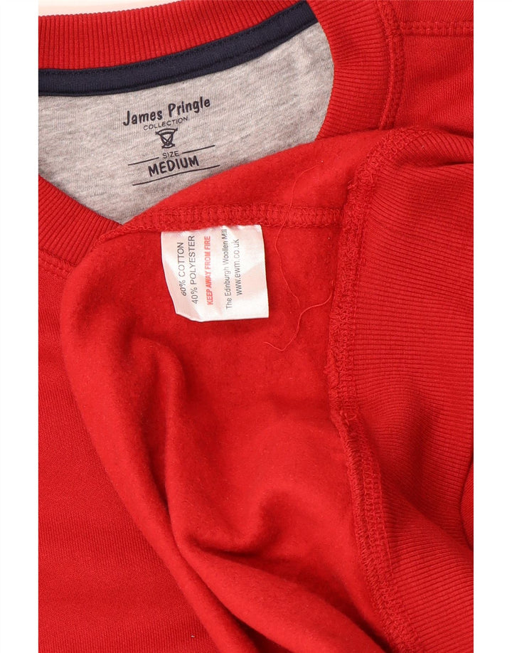 James Pringle Mens Sweatshirt Jumper Medium Red Cotton