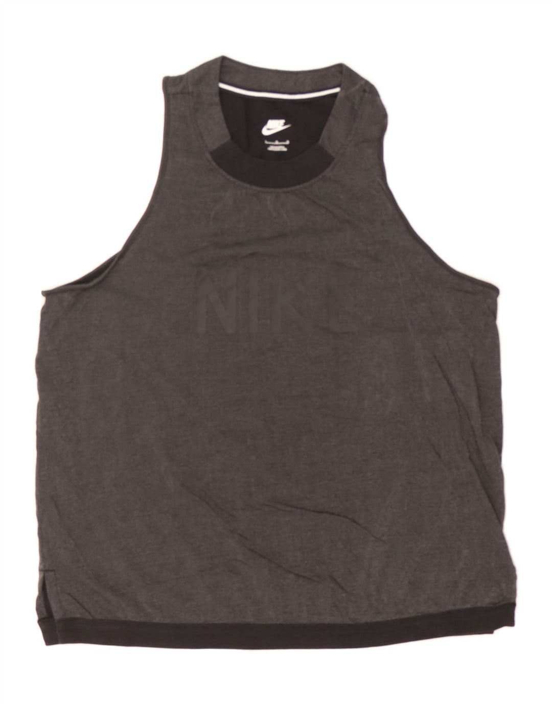 NIKE Womens Graphic Vest Top UK 16 Large Grey Modal Vintage Nike and Second-Hand Nike from Messina Hembry 