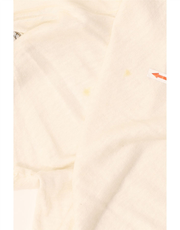 Patrizia Pepe Womens Oversized Off Shoulder Top US 2 XS White Flax
