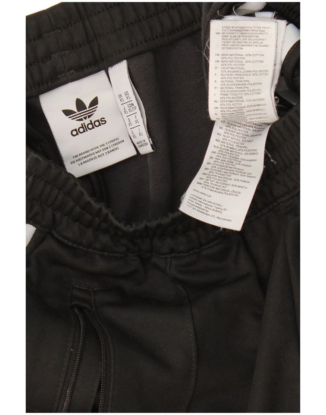 ADIDAS Mens Tracksuit Trousers XS Black Cotton