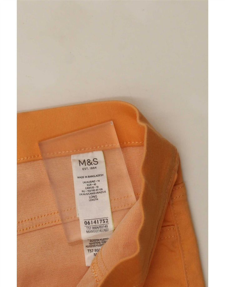 Marks & Spencer Womens Leggings UK 14 Large  Yellow Cotton