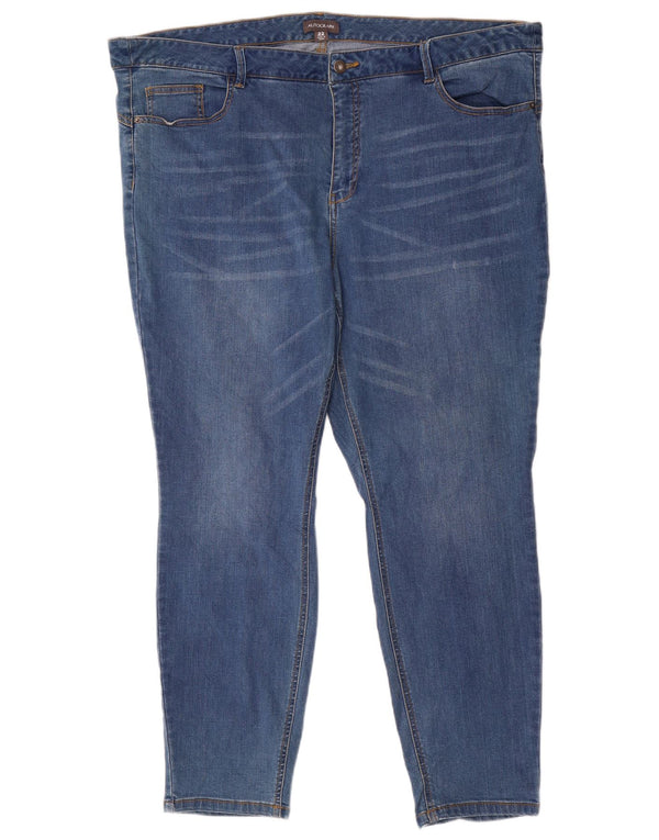 Marks & Spencer Womens Autograph Skinny Jeans UK 22 3XL W44 L28 Blue Cotton