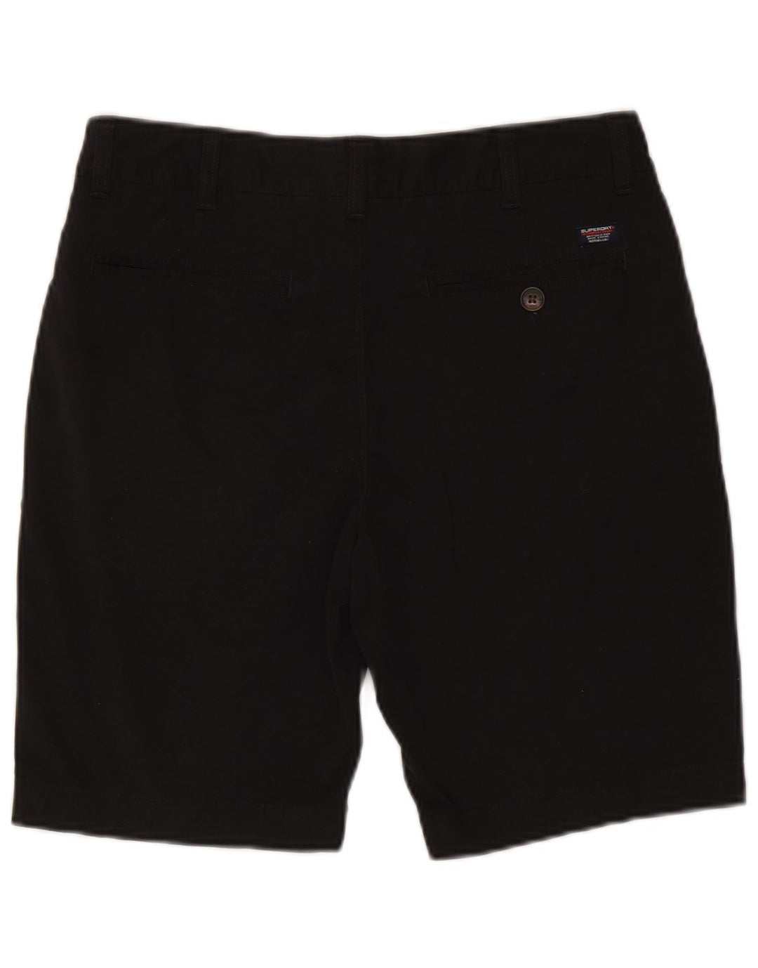 SUPERDRY Mens Chino Shorts W32 Medium Black Cotton