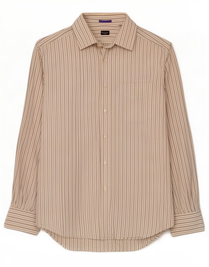 Paul Smith Mens Shirt Size 16 1/2 Large White Striped