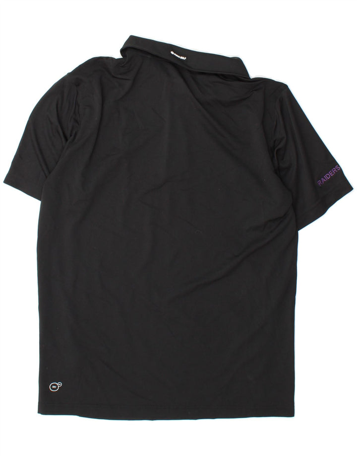 PUMA Mens Polo Shirt Medium Black Polyester Vintage Puma and Second-Hand Puma from Messina Hembry 