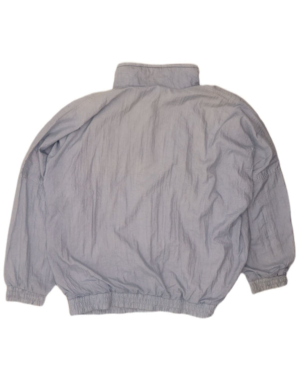 BRUGI Mens Loose Fit Graphic Tracksuit Top Jacket XL Blue Polyester