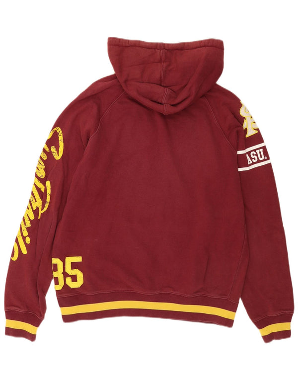 NFL TEAM APPAREL Mens Graphic Hoodie Jumper Small Maroon Cotton