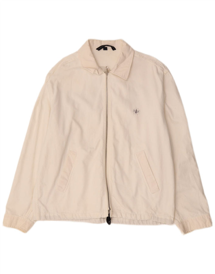 MURPHY & NYE Mens Bomber Jacket UK 40 Large White Cotton