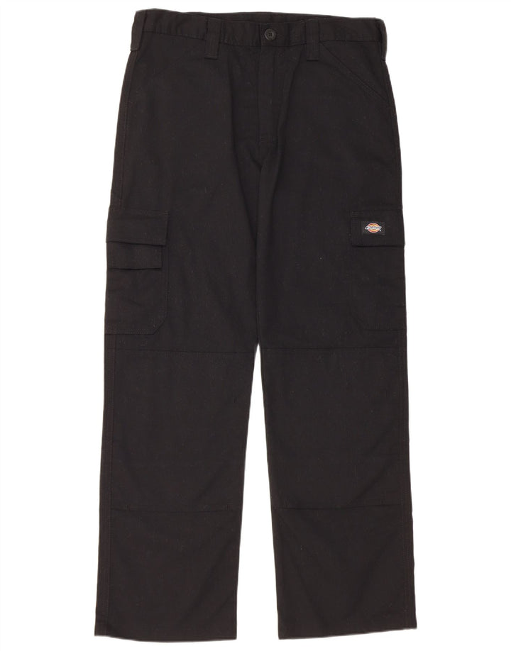 Dickies Mens Straight Cargo Trousers W32 L30 Black Polyester
