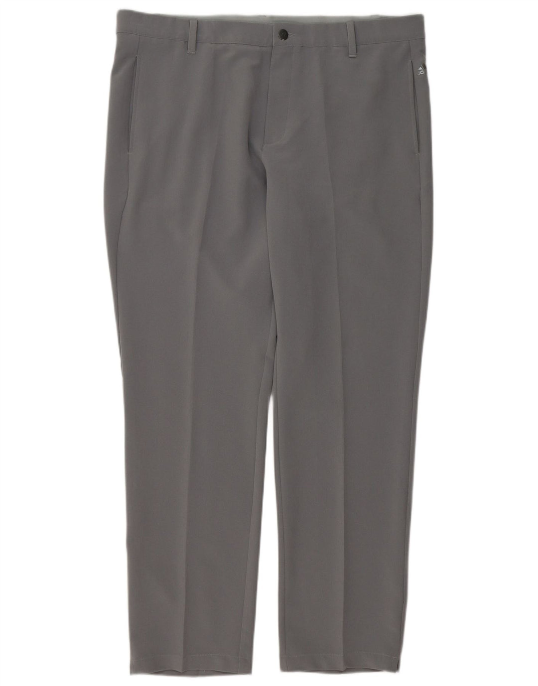 ADIDAS Mens Straight Chino Trousers W38 L32  Grey Polyester