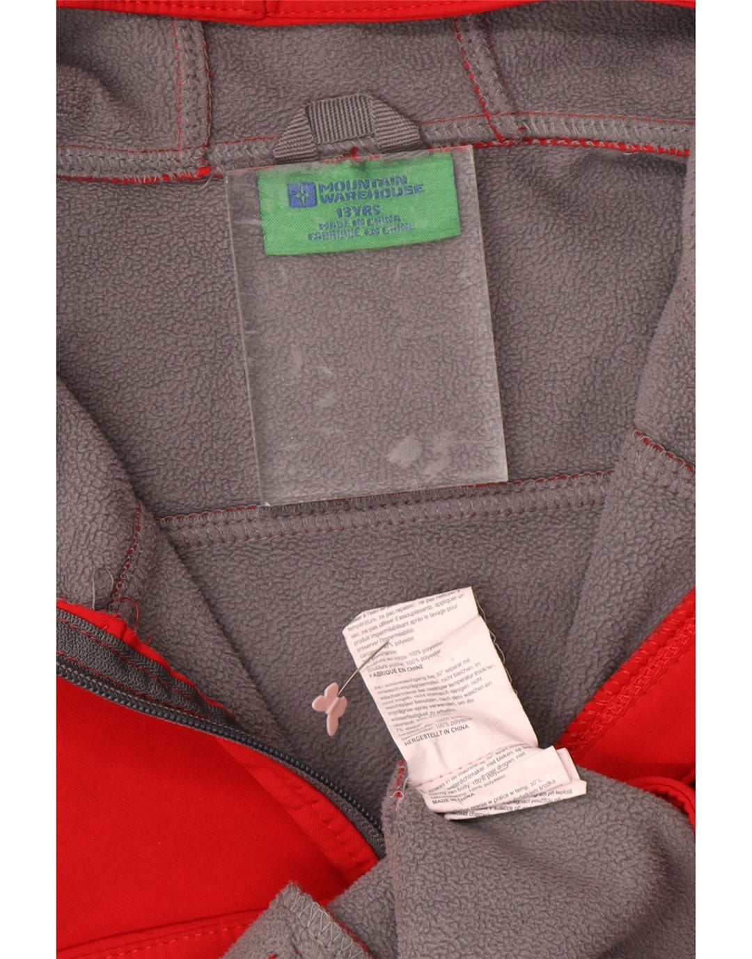 MOUNTAIN WAREHOUSE Boys Hooded Windbreaker Jacket 12-13 Years Red