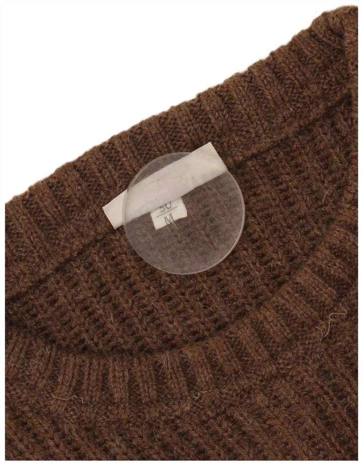 Setball Mens Crew Neck Jumper Sweater IT 50 Medium Brown Colourblock