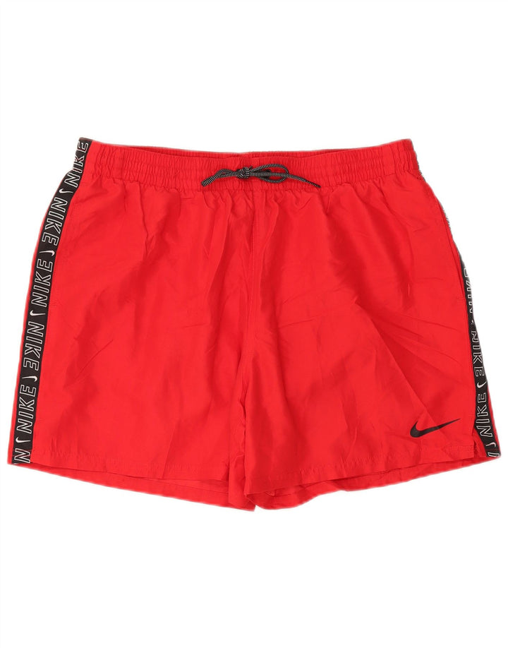 NIKE Mens Graphic Swimming Shorts XL Red Polyester
