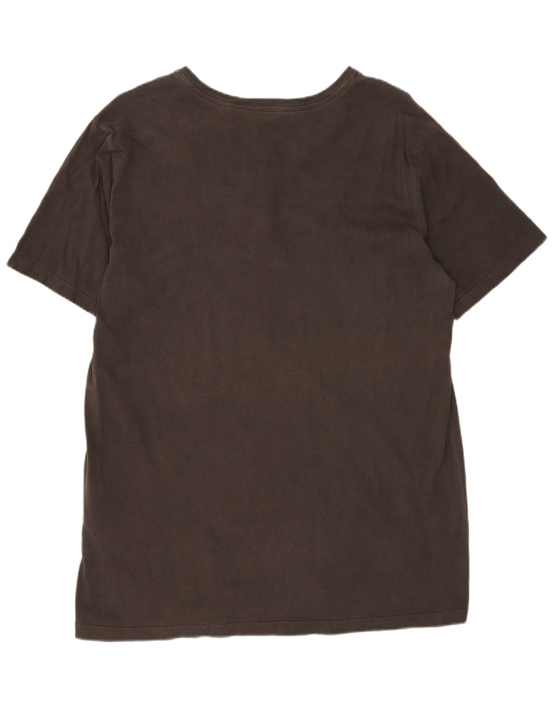 QUIKSILVER Mens T-Shirt Top Medium Brown Cotton