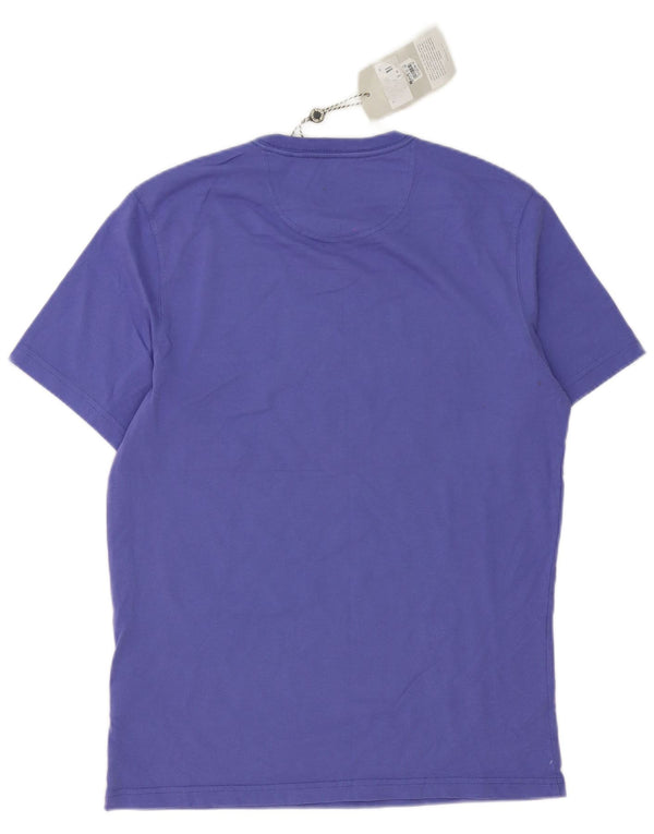 Barbour Mens Slim Fit Graphic T-Shirt Top Medium Purple Cotton