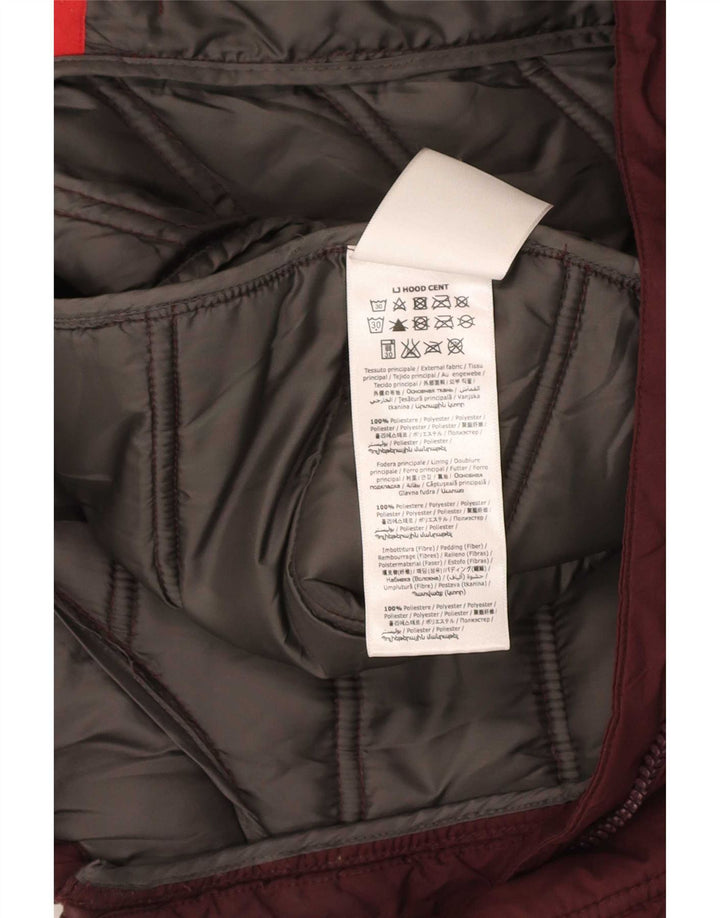 Liu Jo Mens Hooded Padded Jacket UK 38 Medium Burgundy Polyester