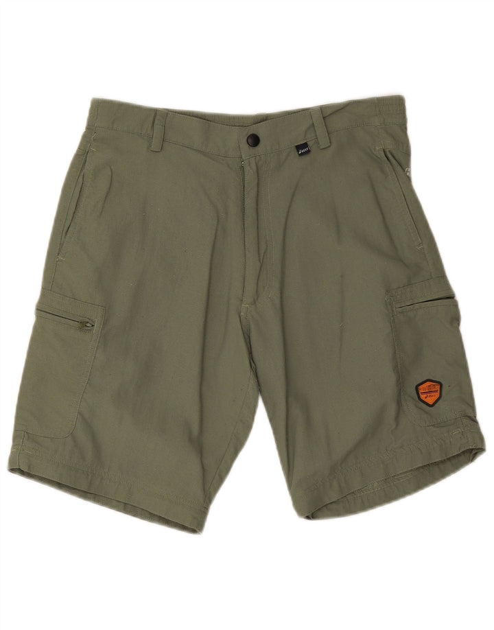 Asics Womens Cargo Shorts Medium W28 Khaki Polyamide