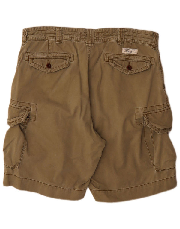 Polo Ralph Lauren Mens Cargo Shorts W38 XL Khaki Cotton