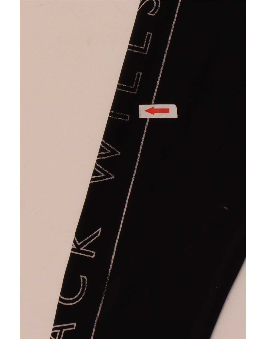 Jack Wills Womens Graphic Leggings UK 12 Medium Black Polyester