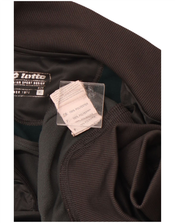 LOTTO Mens Tracksuit Top Jacket XL Grey Colourblock Polyester