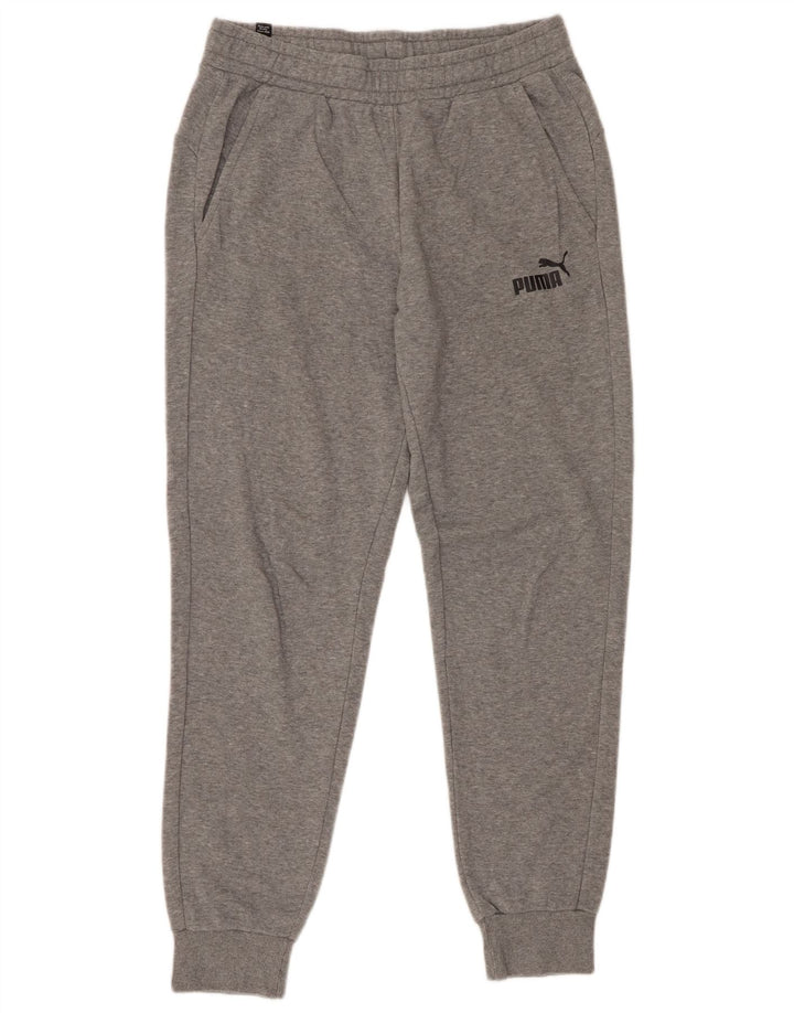 PUMA Mens Tracksuit Trousers Joggers Medium Grey Flecked