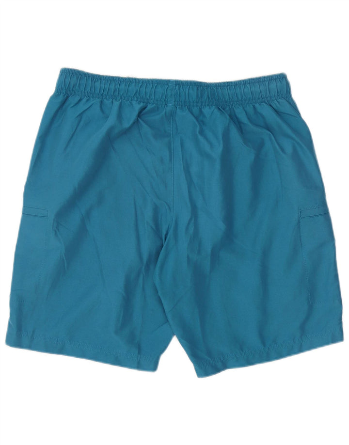 Marks & Spencer Mens Peacock Cargo Swimming Shorts Medium Blue Polyester