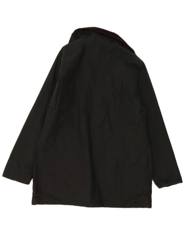 Capsule Womens Waxed Cotton Overcoat UK 16 Large Green