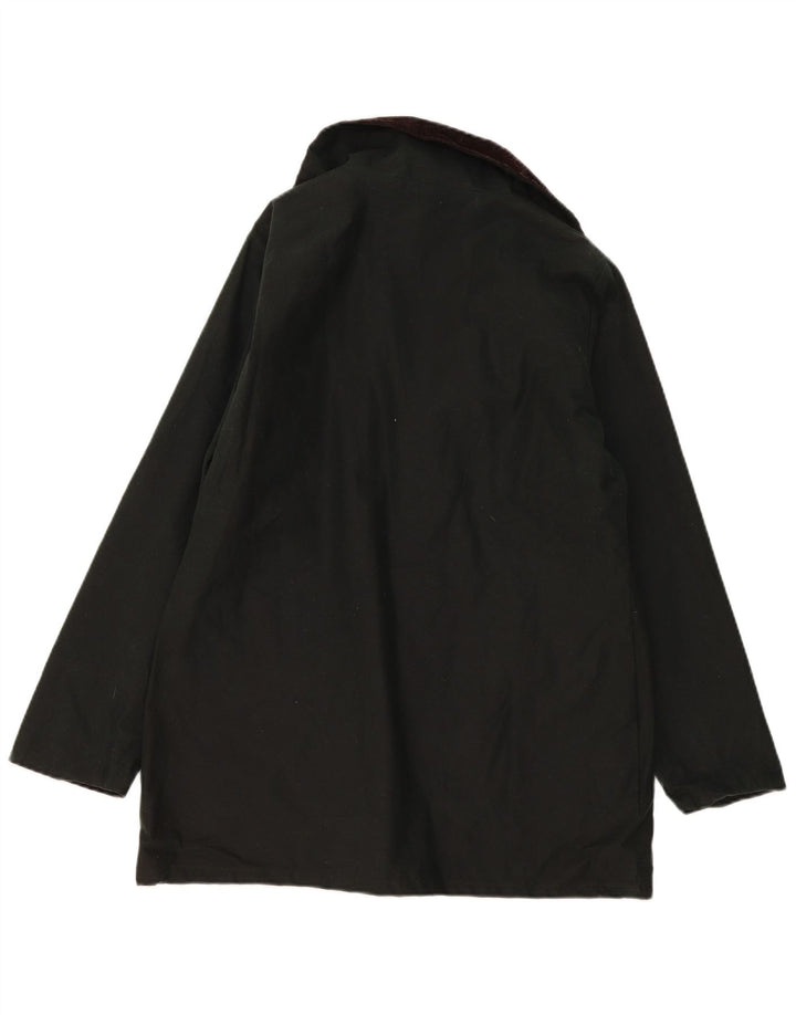 Capsule Womens Waxed Cotton Overcoat UK 16 Large Green