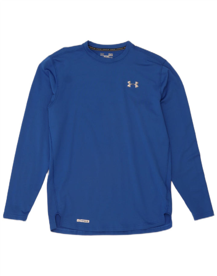 Under Armour Mens Cold Gear Top Long Sleeve Medium Blue Polyester