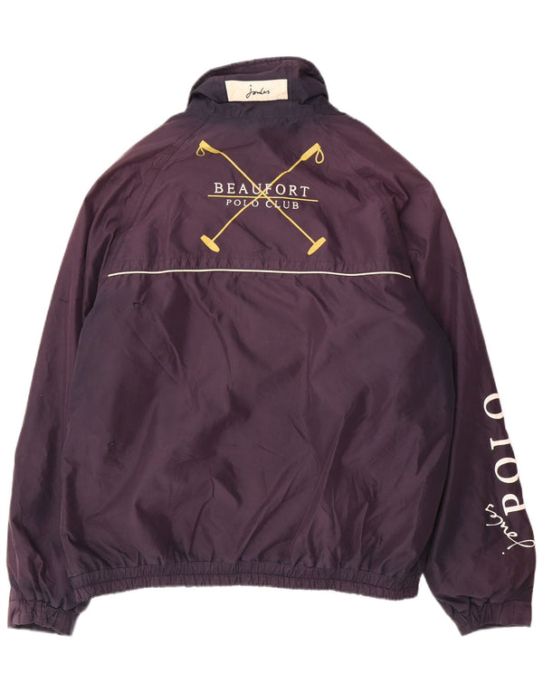 Joules Mens Graphic Bomber Jacket UK 42 XL Navy Blue Polyester