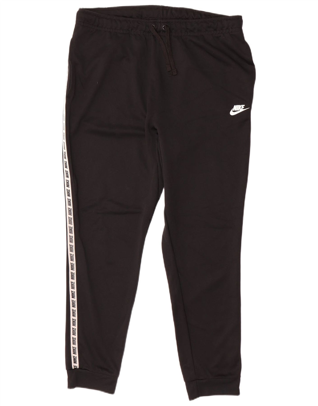NIKE Mens Graphic Tracksuit Trousers Joggers Large  Black Polyester