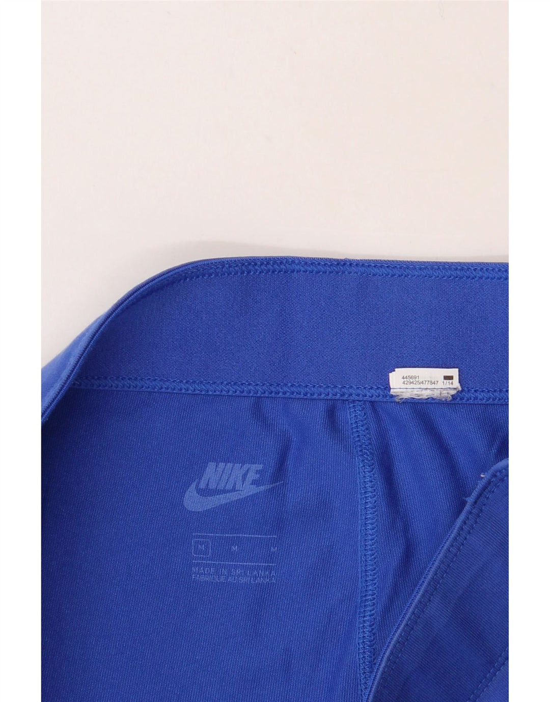 NIKE Womens Leggings UK 12 Medium Blue Colourblock Vintage Nike and Second-Hand Nike from Messina Hembry 