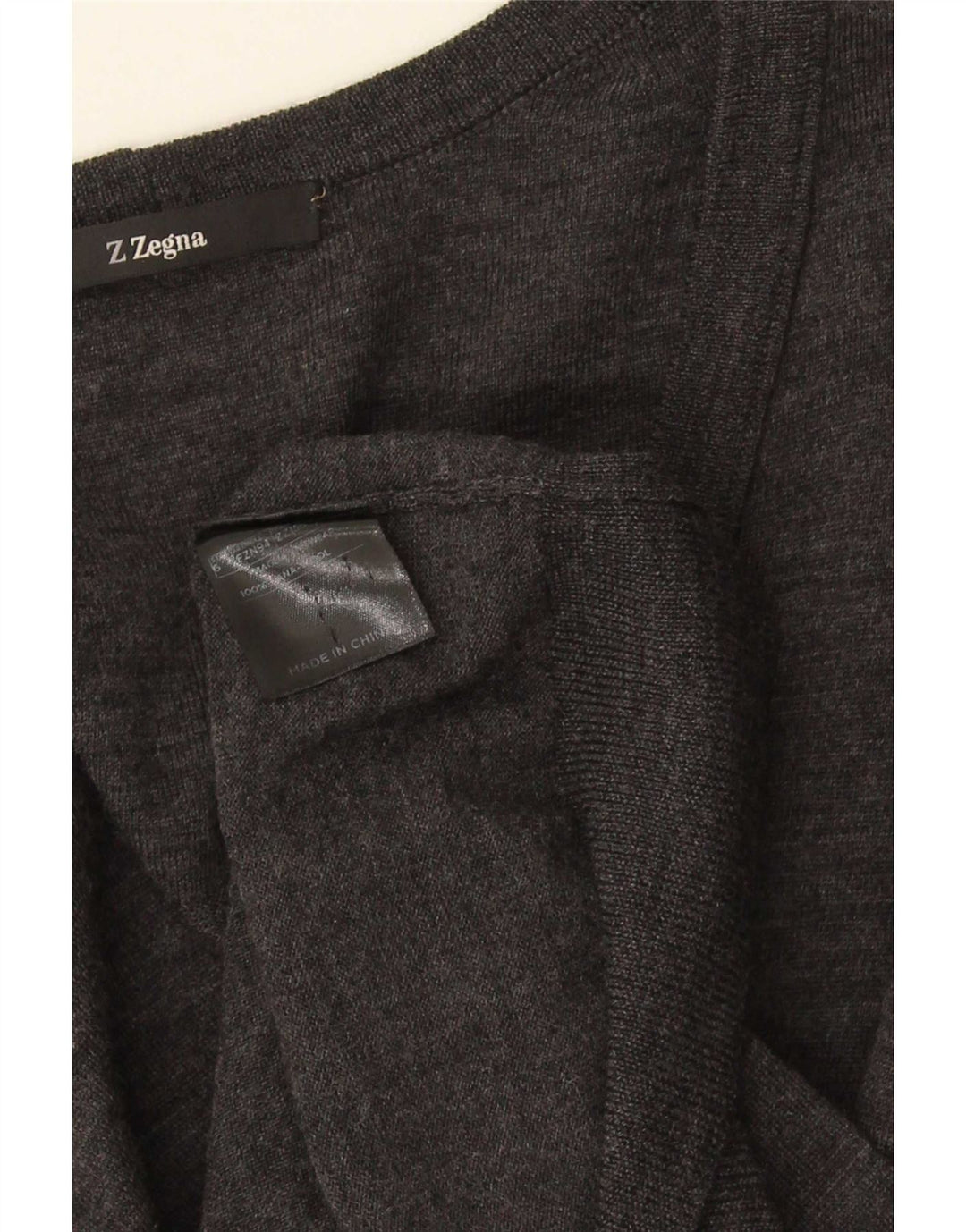 Z ZEGNA Womens Cardigan Sweater US 6 Medium Grey Wool