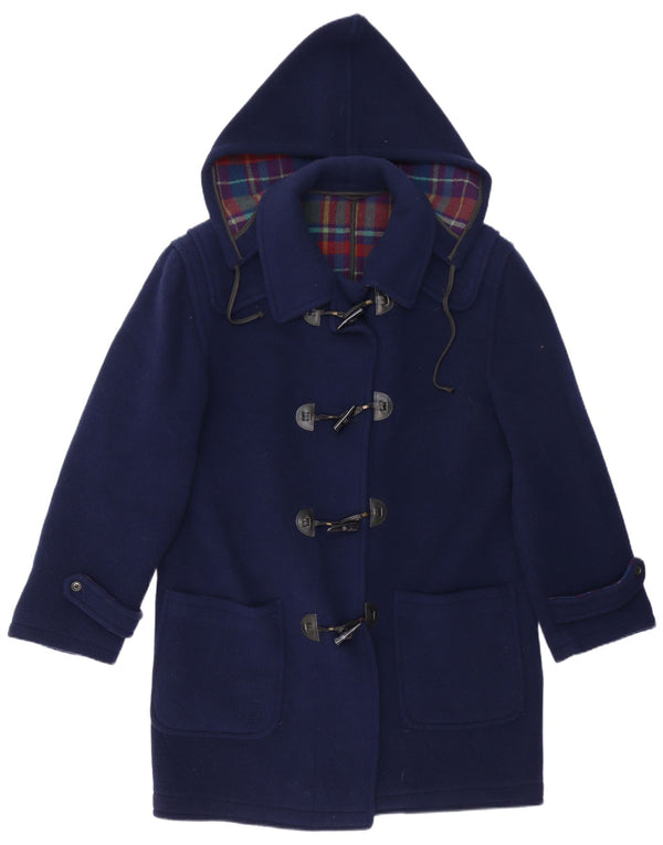 Vintage Mens Hooded Duffle Coat UK 42 XL Navy Blue