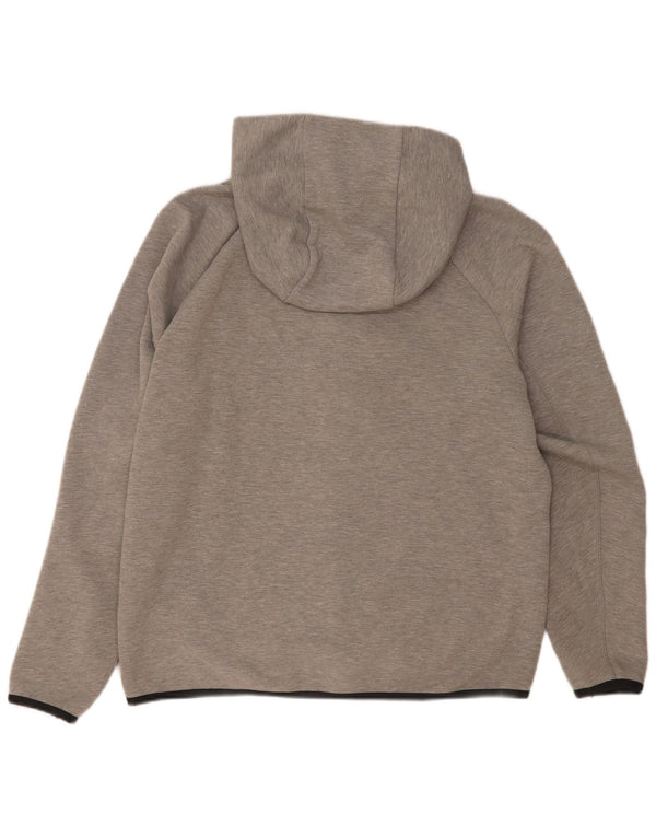 Nike Mens Zip Hoodie Sweater Medium Grey Flecked Cotton