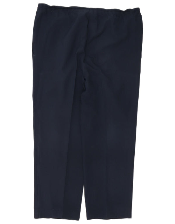 Marks & Spencer Womens Cropped Trousers UK 14 Large W36 L25 Navy Blue
